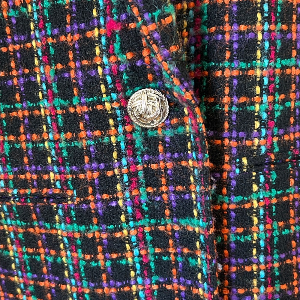 Fundamental Things Multicolor Plaid Women's Blazer - Picture 4 of 5